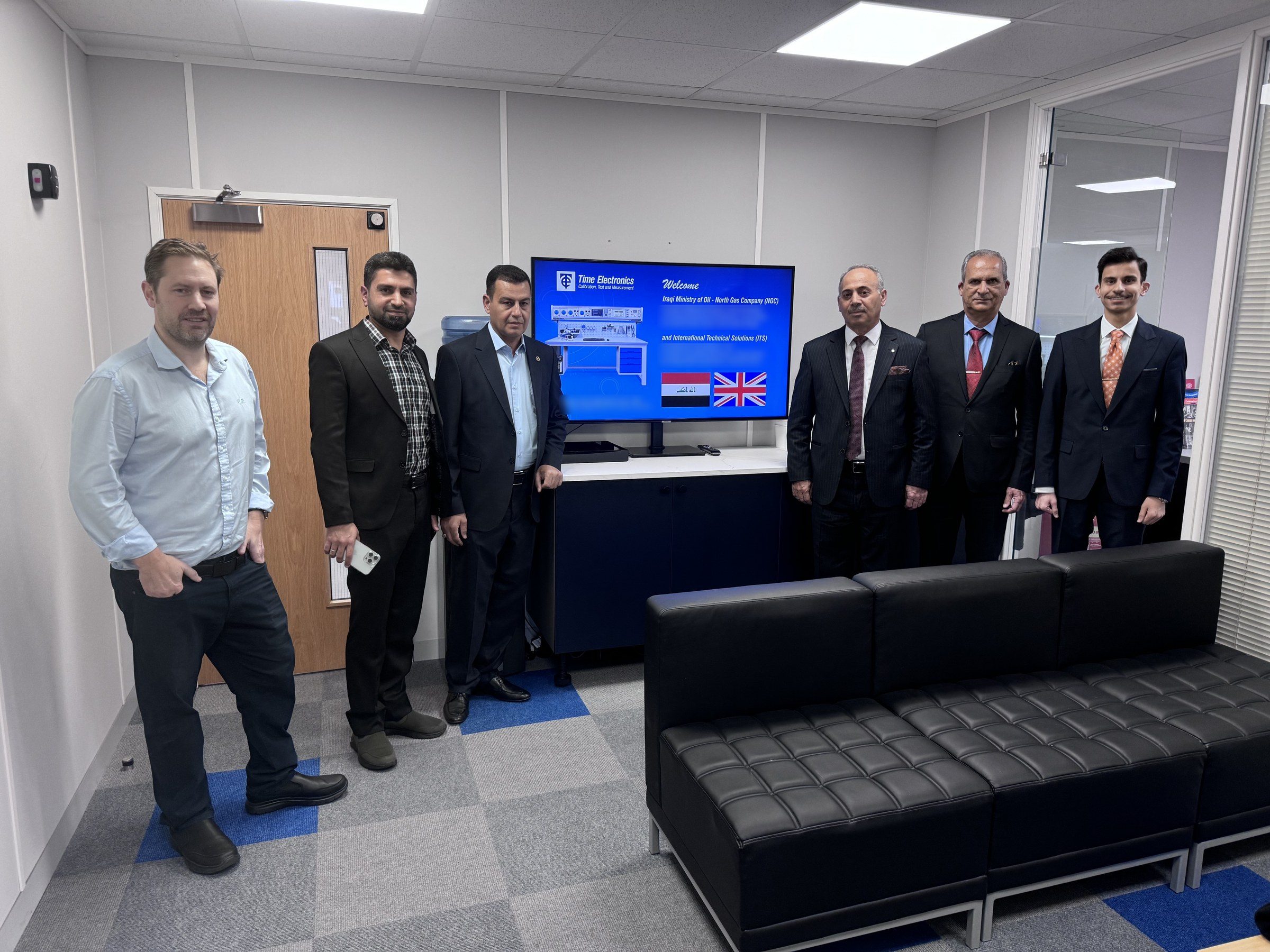 The North Gas Company and ITS delegation with Robert Bailey in the Time Electronics reception.
